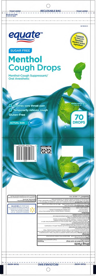 Equate SF Menthol 70ct Cough Drops - Equate SF Menthol 70ct 60002178 6 15 2023